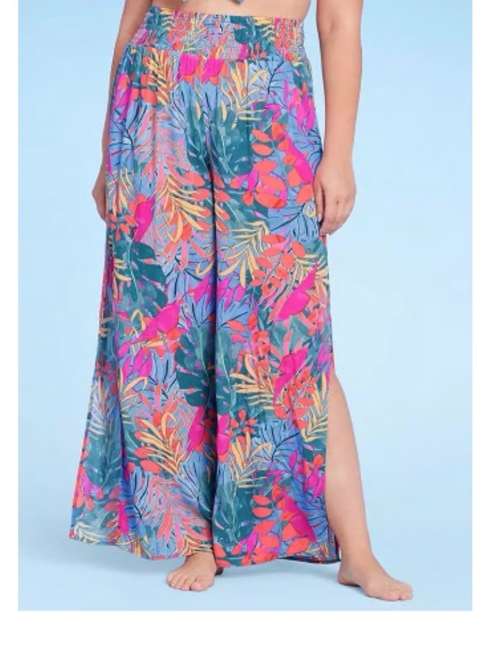 Kona Sol Teal, Yellow, Coral, Pink Floral Swim Cover up
